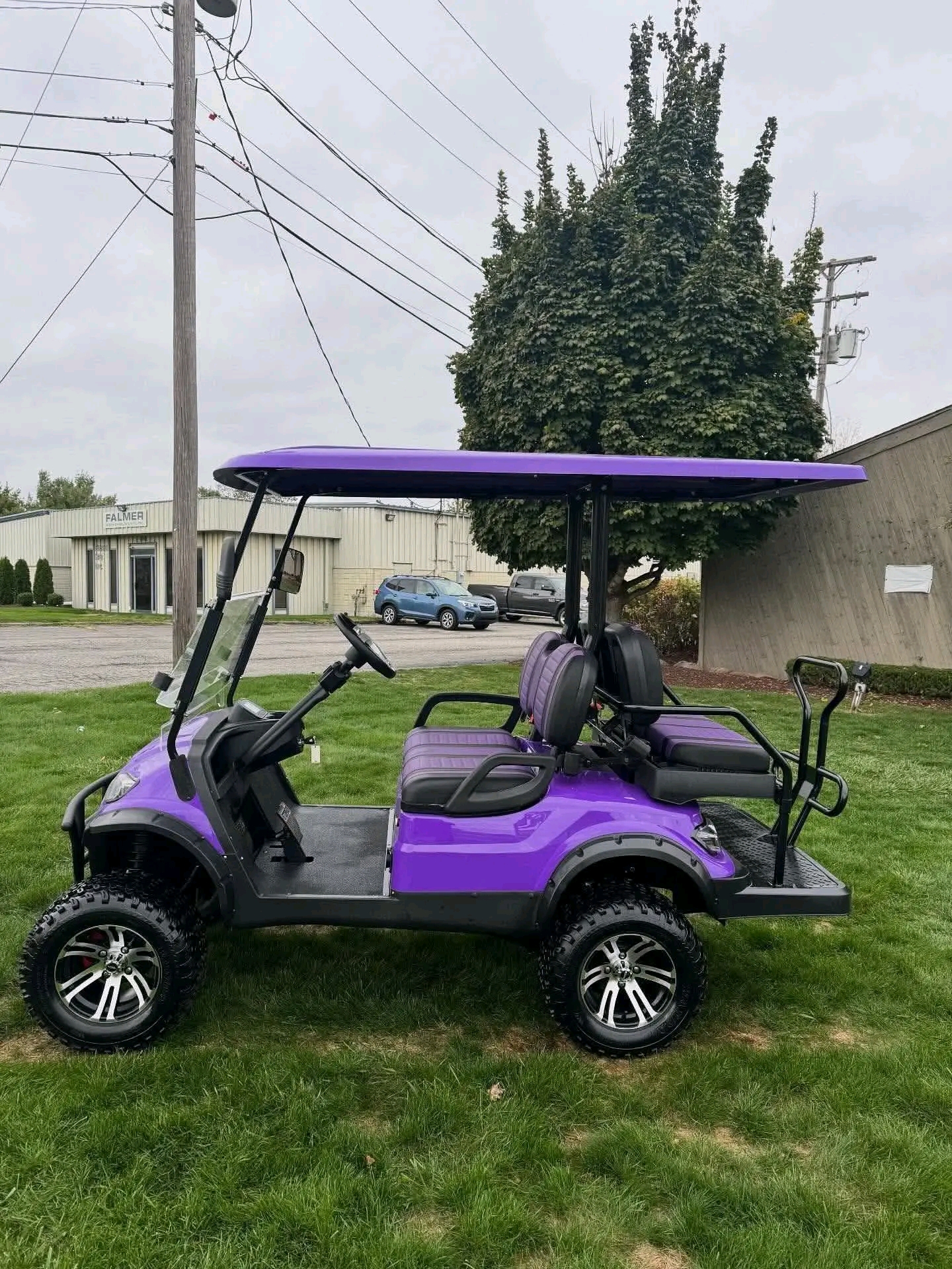 2020 lcon 140L Lithium Electric Golf Cart. Very unique OEM Purple Exterior