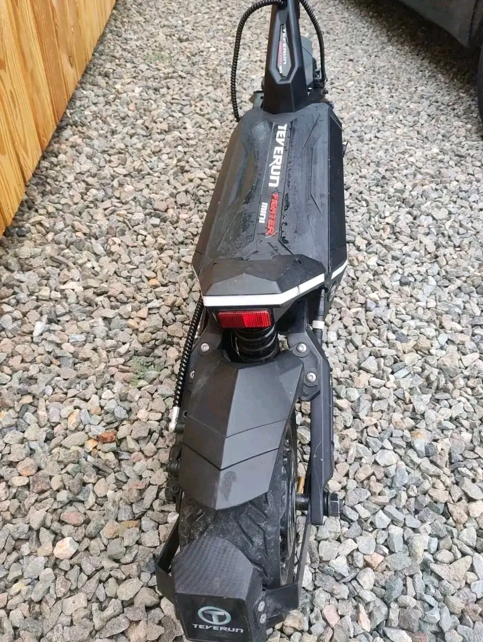 Teverun Fighter Mini Pro Specifications: Top Speed: 75 km/h Range: 80 km Motor: 2000W Battery: 60V 20.8Ah Brakes: Powerful & Progressive Hydraulic Brakes Tires: