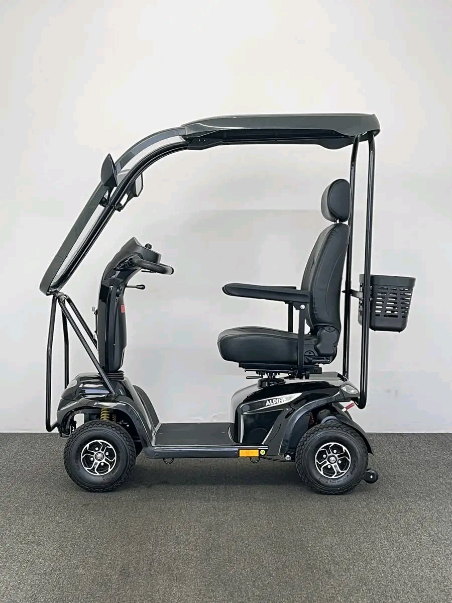 One Rehab Alpine With Canopy (2023) The One Rehab Alpine is a nimble mobility scooter The compact size of the Alpine makes it ideal for use around towns, shops and tight spaces.