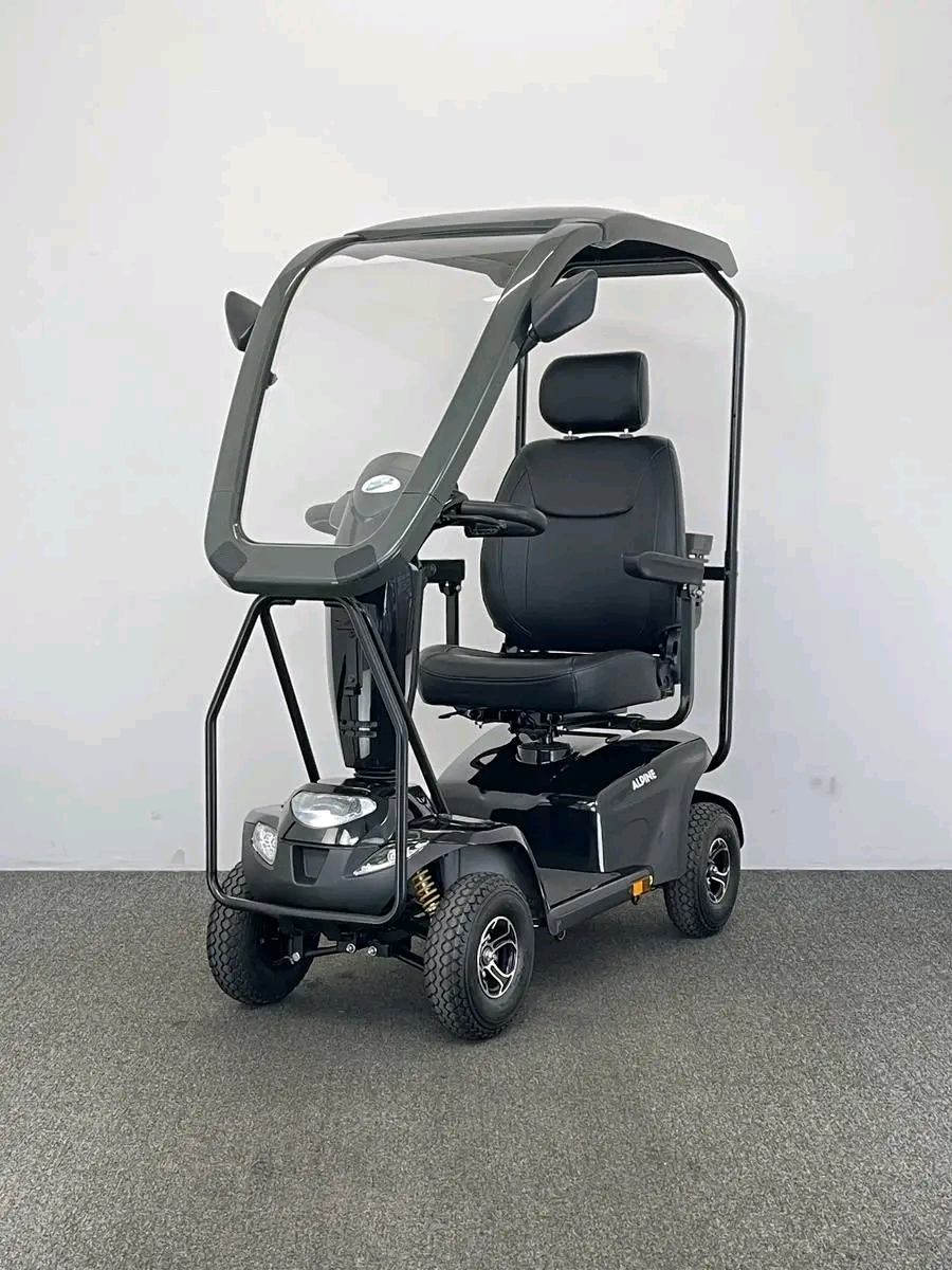 One Rehab Alpine With Canopy (2023) The One Rehab Alpine is a nimble mobility scooter The compact size of the Alpine makes it ideal for use around towns, shops and tight spaces.