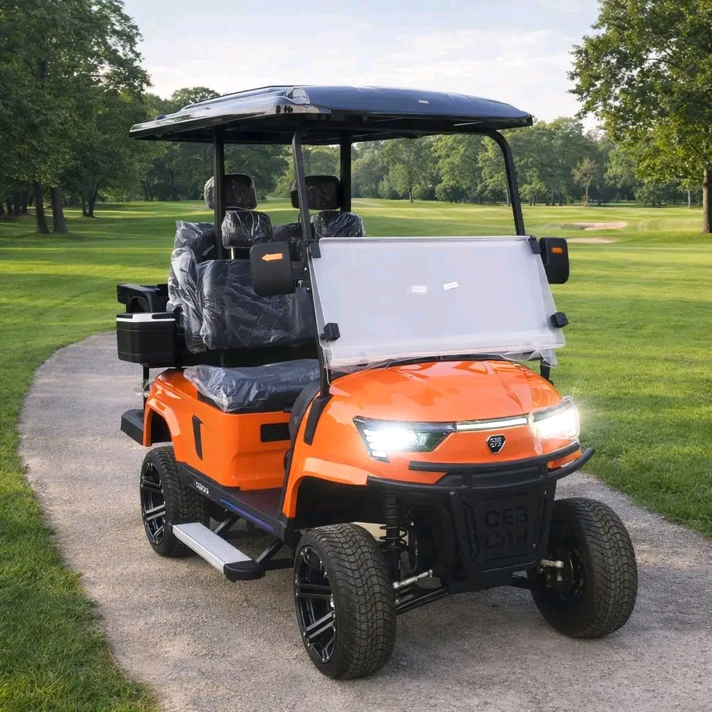 CEBCAR MODEL C2Y ELECTRIC GOLF CART,5KW AC Motor,GoSolar Heavy-Duty 51.2V 105Ah Lithium Battery