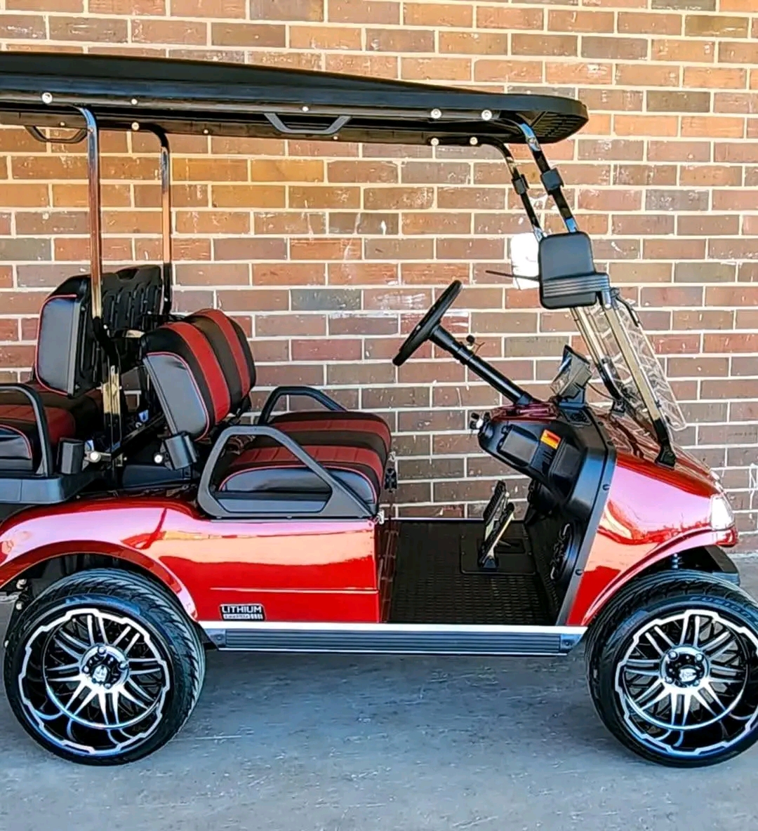 2025 EVolution Classic 4 Plus Flamenco Red EMPIRE Edition Golf Cart
