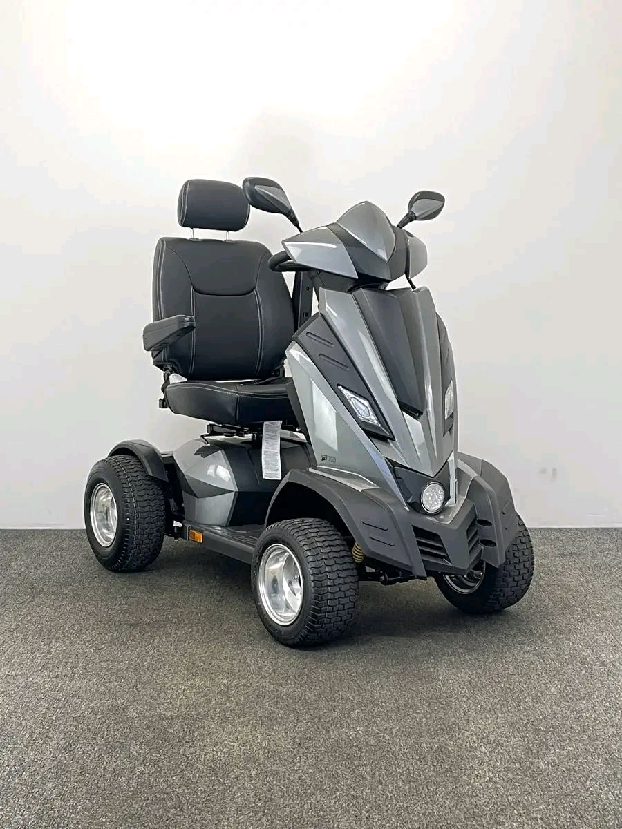 CareCo Adventurer X8 (2024) The Adventurer X8 is our al-terrain mobility scooter. More power means more potential, and this scooter is fully equipped for your next adventure with a 100Ah battery