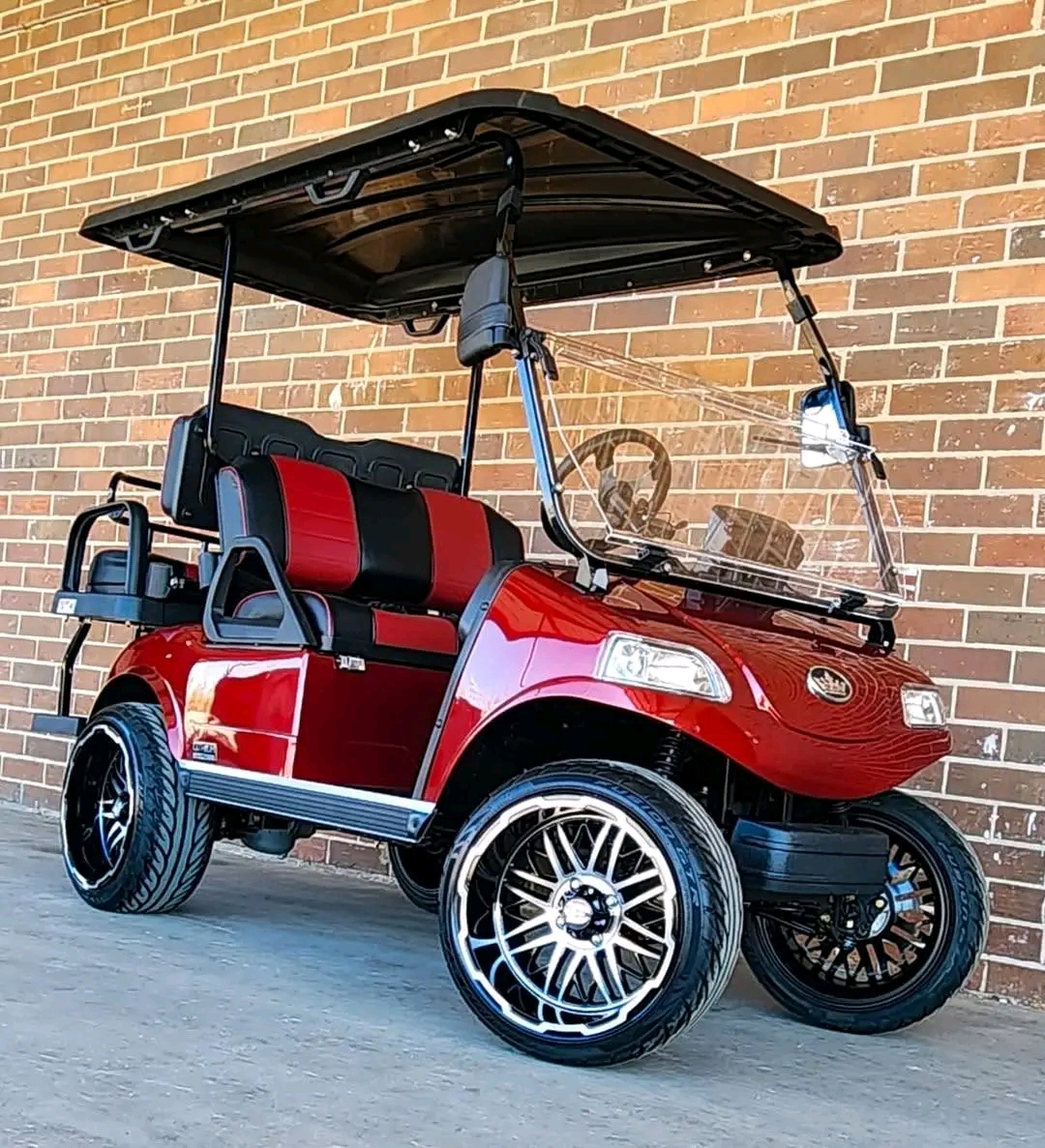 2025 EVolution Classic 4 Plus Flamenco Red EMPIRE Edition Golf Cart