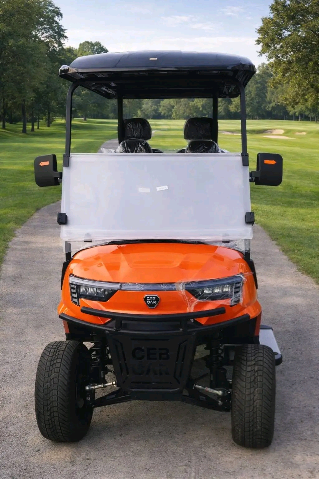 CEBCAR MODEL C2Y ELECTRIC GOLF CART,5KW AC Motor,GoSolar Heavy-Duty 51.2V 105Ah Lithium Battery