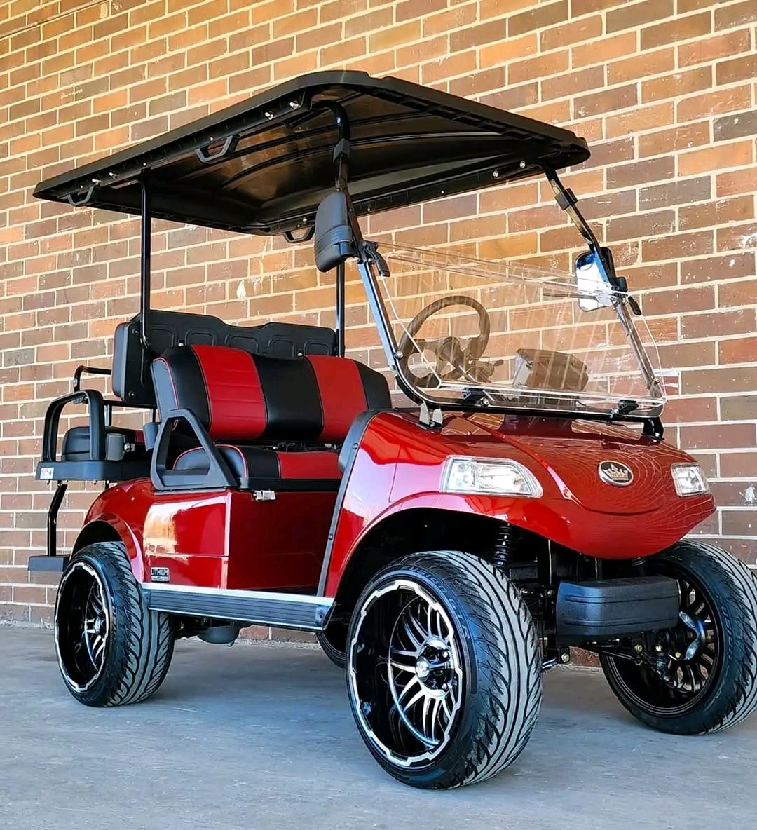 2025 EVolution Classic 4 Plus Flamenco Red EMPIRE Edition Golf Cart